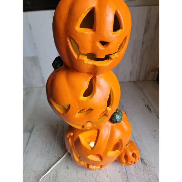 Paper magic company pumpkin vintage light up stack Halloween home decor - Picture 2 of 9